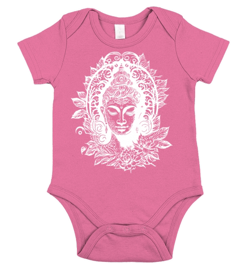 Meditating Buddha Enlightenment Portrait Short Sleeve Baby One-Piece