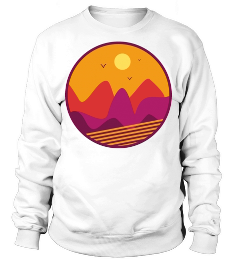Retro abstract sunset vintage Sweatshirt Unisex