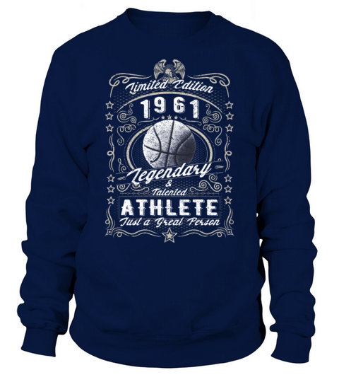 Vintage 1961 Basketball Birthday Gift Sport Hobby Sweatshirt Unisex