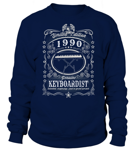 Vintage 1990 Keyboardist Birthday Gift Keyboard Sweatshirt Unisex