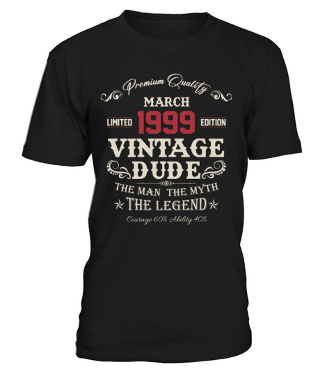 March 1999 Vintage Birthday Present T-Shirt Unisex