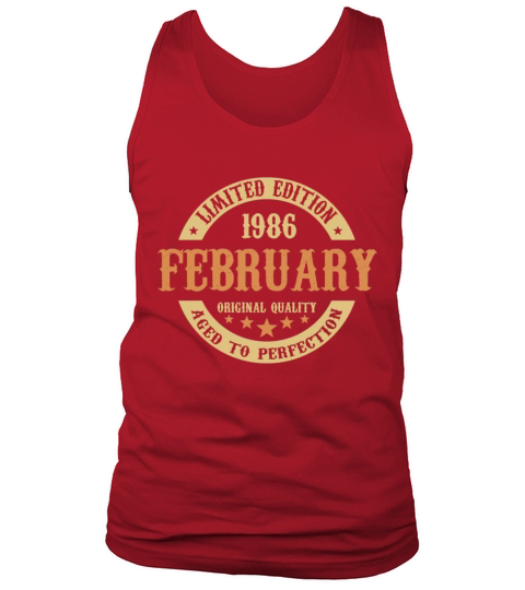 February 1986 Vintage Birthday Present Tank Top Unisex
