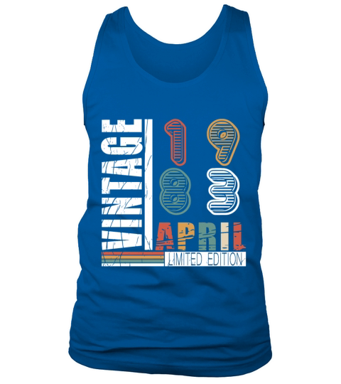 Limited Edition 40th Birthday 1983 April born Tank Top Unisex