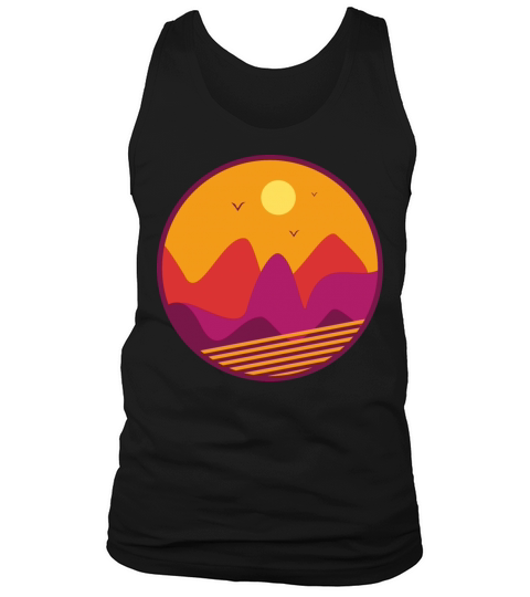 Retro abstract sunset vintage Tank Top Unisex