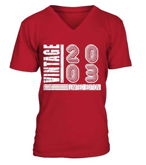 2003 vintage retro birthday gift V-Neck T-shirt