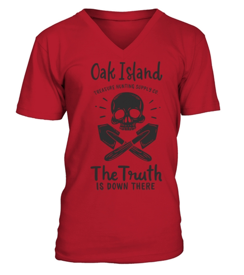Treasure Hunter Adventure Oak Island Mystery V-Neck T-shirt