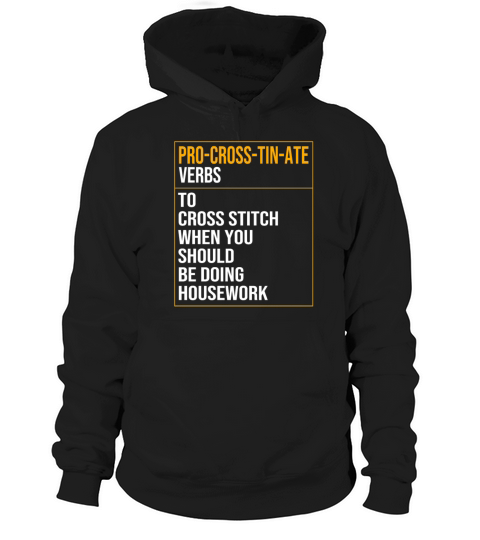 Procrosstinate Procrastinate Cross Stitch Hoodie Unisex