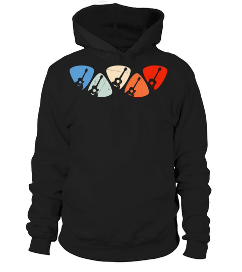 Vintage Guitar Plectrum Guitarist Hoodie Unisex