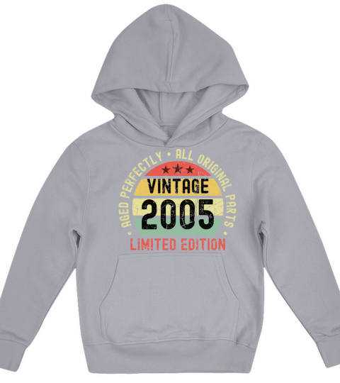18th Birthday Vintage 2005 Kids Hoodie