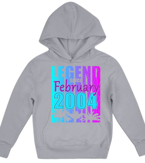 2004 born Legend February Vintage Kids Hoodie