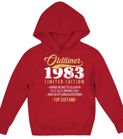 40th Birthday Vintage 1983 Kids Hoodie