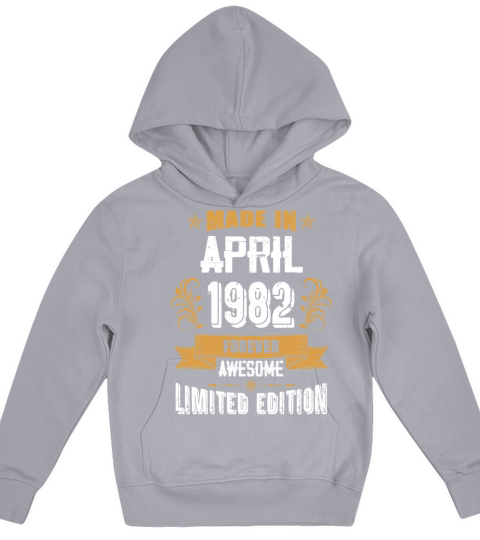 April 1982 Vintage Birthday Present Kids Hoodie