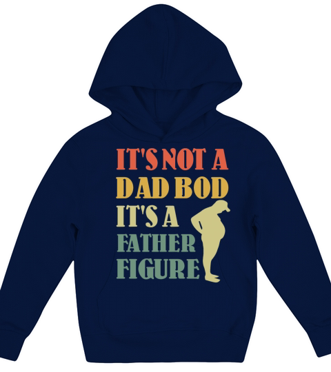 Dad Father Body Figure Retro Vintage Fathers Day Kids Hoodie