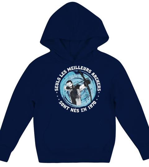 French Archer born 1970 Vintage Birthday Kids Hoodie
