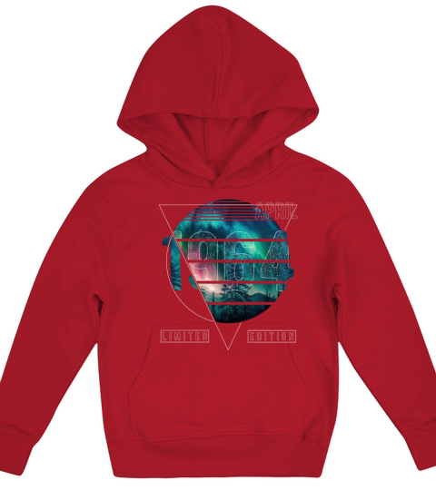 Limited Edition 1964 March Birthday Polar Lights Kids Hoodie