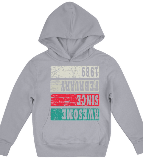 Retro Birthday Year Vintage 1989 Kids Hoodie