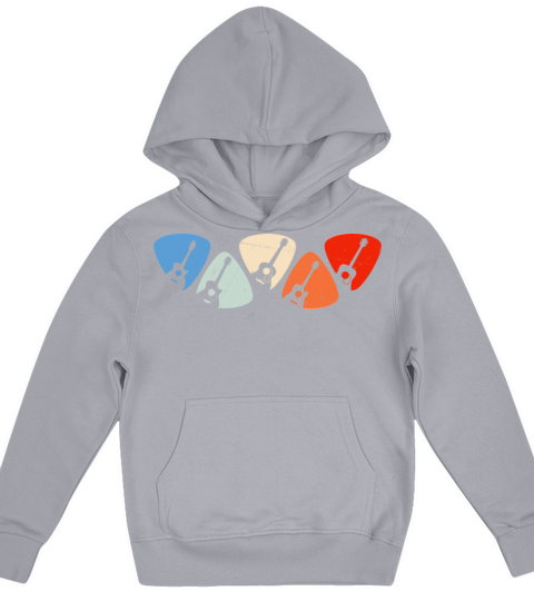 Vintage Guitar Plectrum Guitarist Kids Hoodie