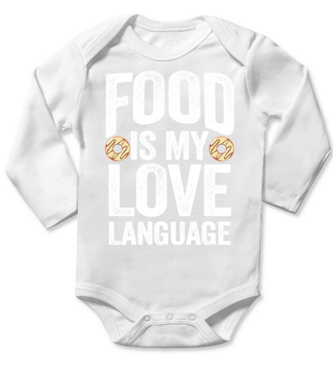 Food Is My Love Language Long Sleeve Baby One-Piece