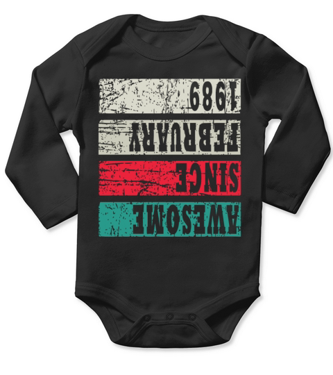 Retro Birthday Year Vintage 1989 Long Sleeve Baby One-Piece