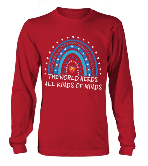 World Needs Minds Blue Puzzle Autism Awareness Long sleeved Unisex