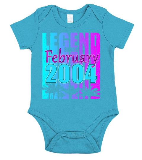 2004 born Legend February Vintage Short Sleeve Baby One-Piece