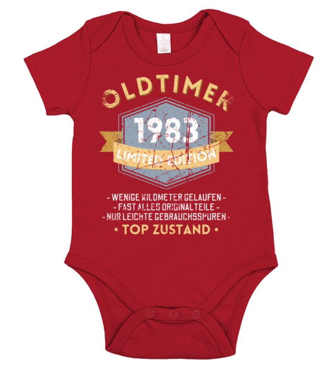 40th Birthday Vintage 1983 Short Sleeve Baby One-Piece