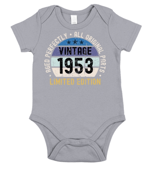 70th Birthday Vintage 1953 Short Sleeve Baby One-Piece