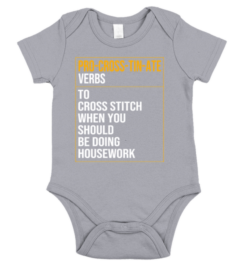 Procrosstinate Procrastinate Cross Stitch Short Sleeve Baby One-Piece