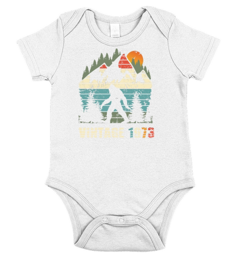 vintage 1973 yeti funny 50th birthday shirt Short Sleeve Baby One-Piece
