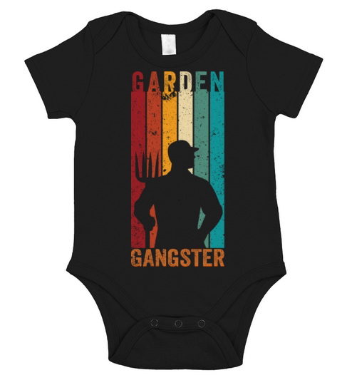 Vintage Garden Gagster Gardening Gift T-Shirt Short Sleeve Baby One-Piece