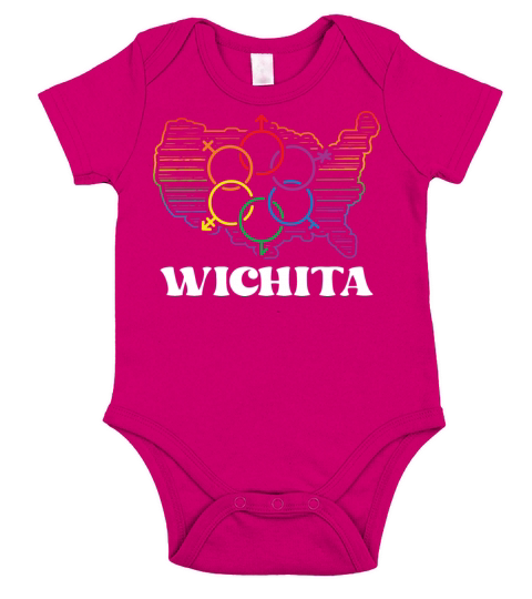 Wichita Pride Month Pride Flag LGBT Community LGBT Short Sleeve Baby One-Piece