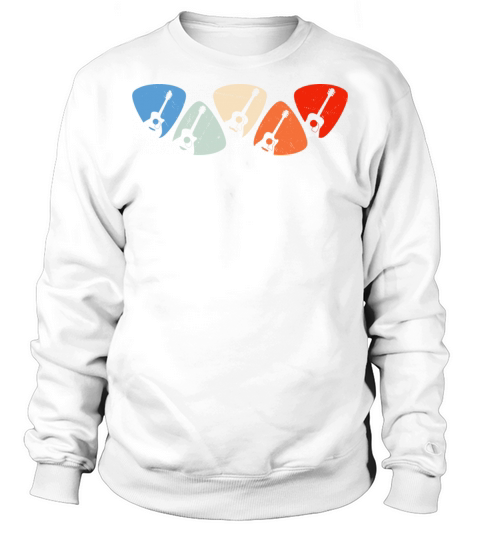 Vintage Guitar Plectrum Guitarist Sweatshirt Unisex