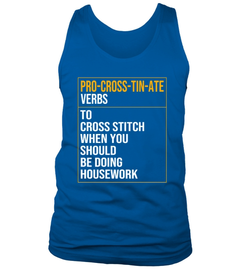 Procrosstinate Procrastinate Cross Stitch Tank Top Unisex