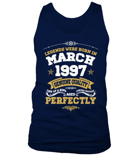 Vintage Aged To Perfection March 1997 Tank Top Unisex