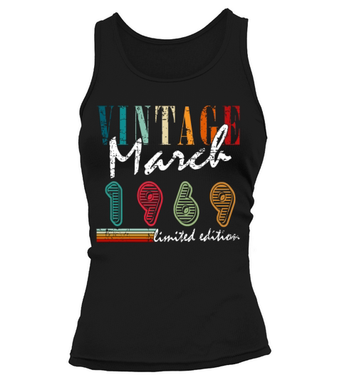54th birthday march vintage 1969 vintage Tank top Woman