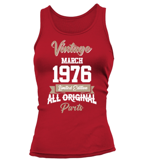March 1976 Vintage Birthday Present Tank top Woman