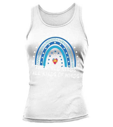 World Needs Minds Blue Puzzle Autism Awareness Tank top Woman