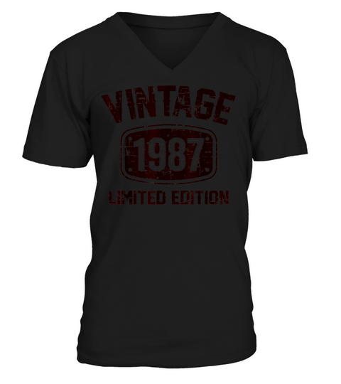 36 Years Old Vintage 1987 Limited Edition V-Neck T-shirt