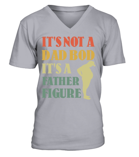 Dad Father Body Figure Retro Vintage Fathers Day V-Neck T-shirt