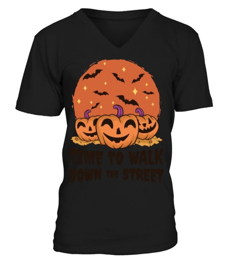 Retro Vintage Halloween Scary V-Neck T-shirt