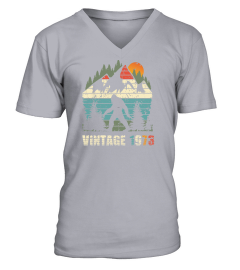 vintage 1973 yeti funny 50th birthday shirt V-Neck T-shirt