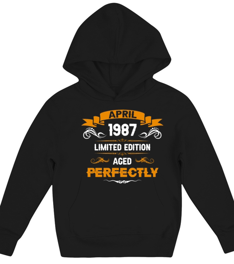 April 1988 Vintage Birthday Present Kids Hoodie