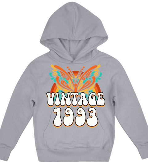 Colorful Retro 30 Years Woman 1993 30th Birthday Kids Hoodie