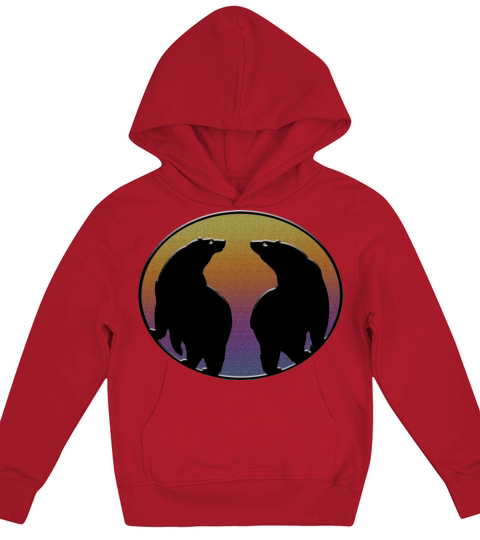 Sunset Bears Tribal Art Kids Hoodie