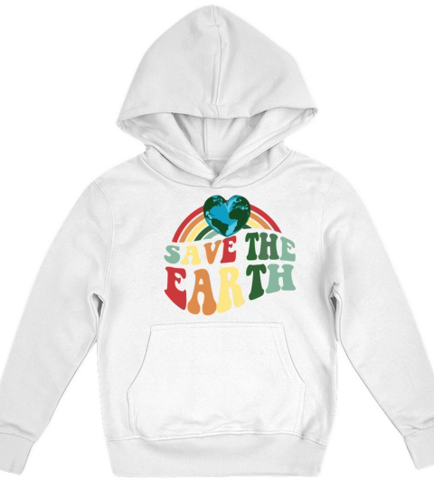 Vintage Retro Color Earth Day - Save the Earth Kids Hoodie