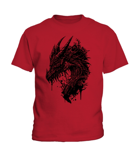 Creepy Vintage Dragon Kids T-Shirt