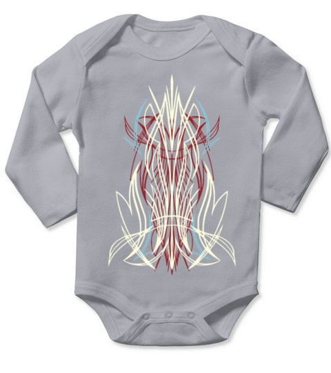Nadel Strip - 50s Pinstriping - Vintage Retro Long Sleeve Baby One-Piece
