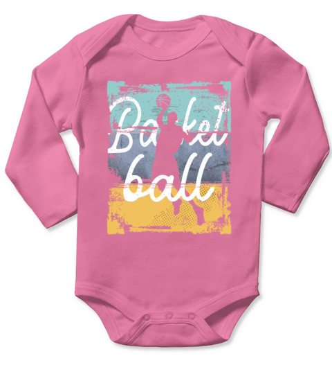 Vintage Basketball Player Long Sleeve Baby One-Piece