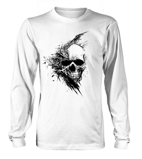 Vintage Grinning Tattoo Skull Long sleeved Unisex