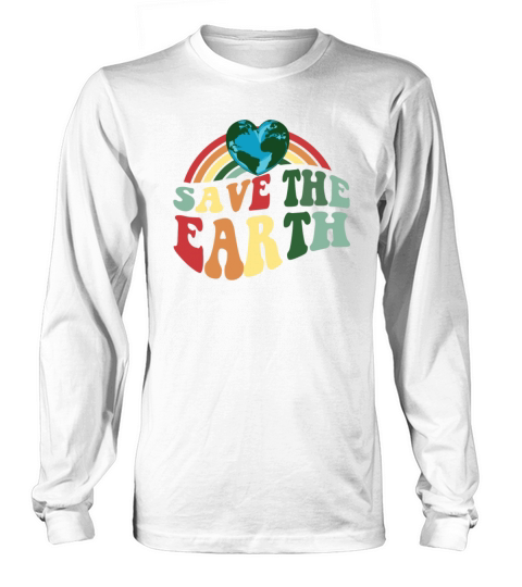 Vintage Retro Color Earth Day - Save the Earth Long sleeved Unisex